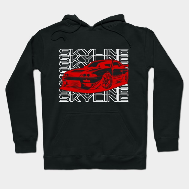 NISSAN SKYLINE R33 Hoodie by raventink